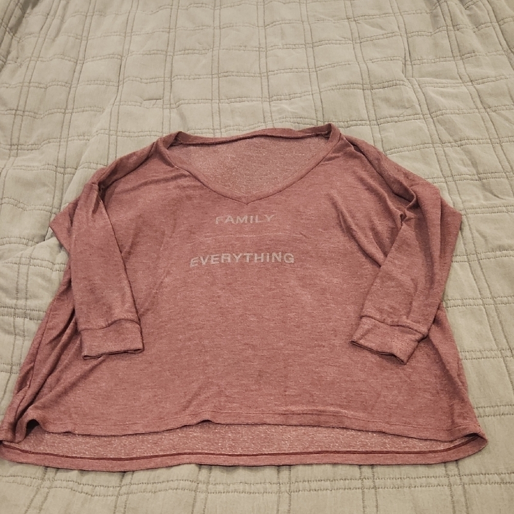 Ovetsized good hYOUman Burgandy Sweatshirt - Family Everything Size M/L